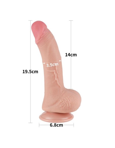 Dildo Dual Layer Piel Deslizante 7.5