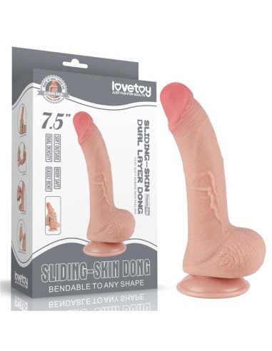 Dildo Dual Layer Piel Deslizante 7.5