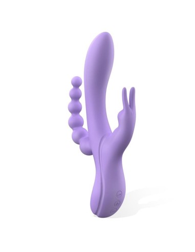 Lindsay Vibrador con Cadena Anal Silicona Líquida Unibody Flexible 2 Motores