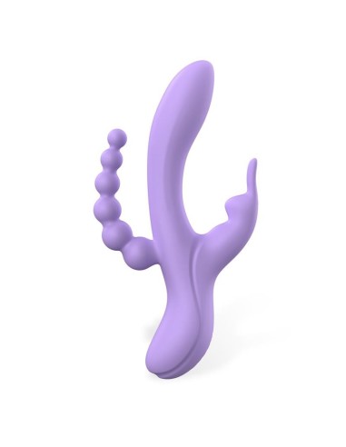 Lindsay Vibrador con Cadena Anal Silicona Líquida Unibody Flexible 2 Motores