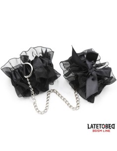 Set de 3 Piezas de Bondage Antifaz, Esposas y Pezoneras 2