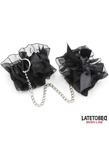 Set de 3 Piezas de Bondage Antifaz, Esposas y Pezoneras
