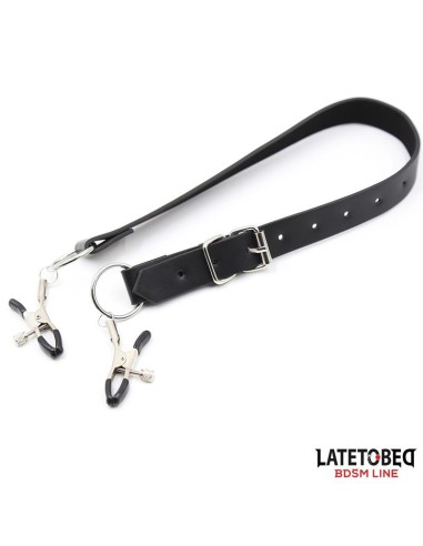 Correas de Bondage para Piernas con Pinzas para Clítoris