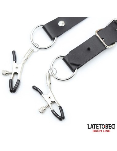 Correas de Bondage para Piernas con Pinzas para Clítoris