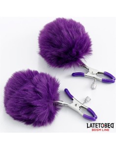Pinzas para Pezones con Pelo Púrpura