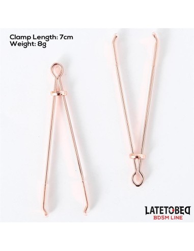 Pinzas para Pezones Color Oro Rosa