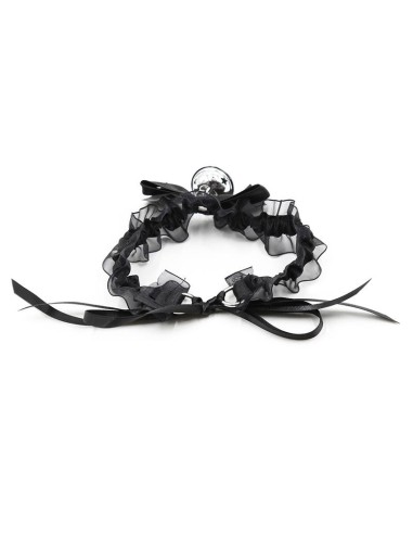 Collar con Lazo, Cascabel y Encaje