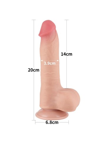 Dildo Dual Layer Piel Deslizante 8