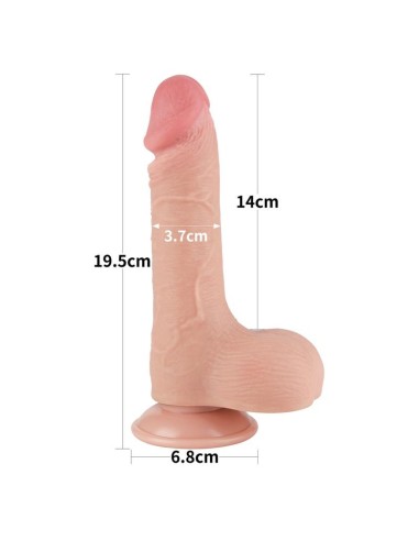 Dildo Dual Layer Piel Deslizante 7.5