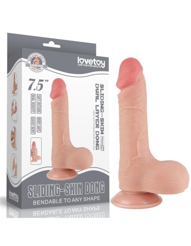 Dildo Dual Layer Piel Deslizante 7.5