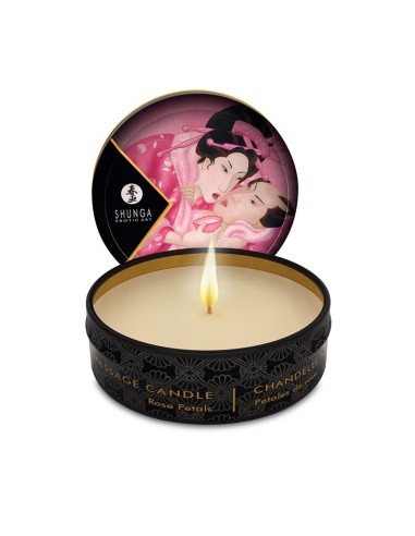 SHUNGA MINI VELA DE MASAJE AFRODISÍACA ROSA