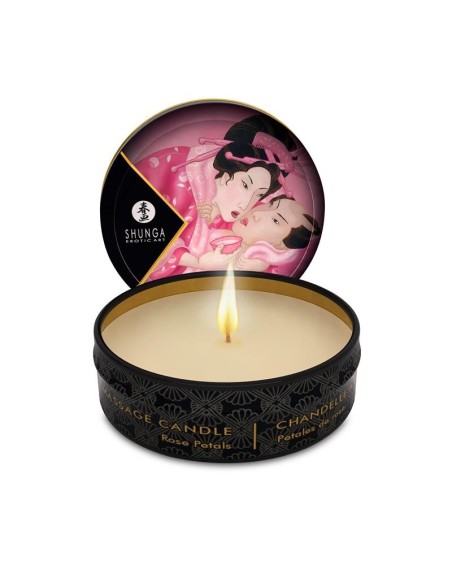 SHUNGA MINI VELA DE MASAJE AFRODISÍACA ROSA