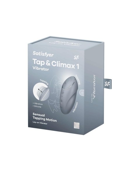Satisfyer Tap and Climax 1 Vibrador y Tapping Gris