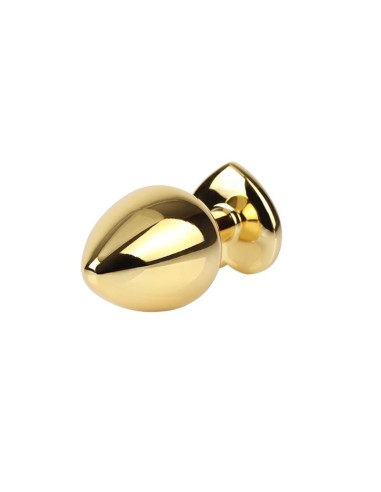 Rosy Heart Plug Anal dorado con Joya Talla M