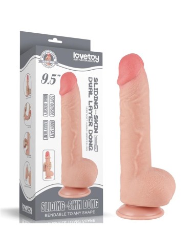 Dildo Dual Density Piel Deslizante 9.5
