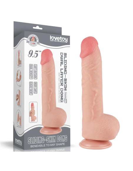 Dildo Dual Density Piel Deslizante 9.5