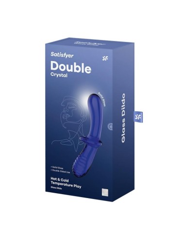 Satisfyer Estimulador de Cristal Double Crystal Hot and Cold Azul