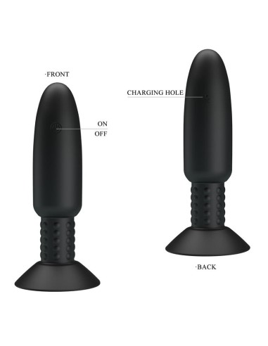 Plug Anal con Vibración y Rotación con Control Remoto USB