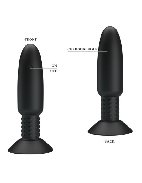 Plug Anal con Vibración y Rotación con Control Remoto USB