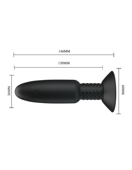 Plug Anal con Vibración y Rotación con Control Remoto USB
