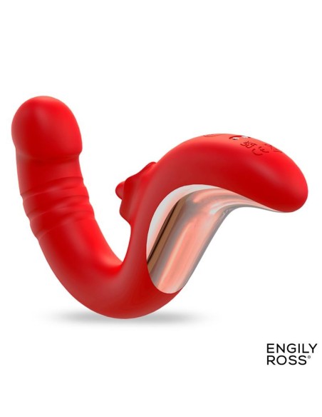 Drako Vibrador con Thrusting y Lengua Oscilante 360º