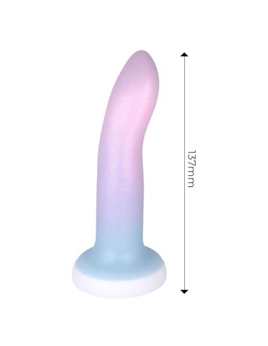 Dildo Silicona Líquida Color Degrado con Ventosa 13.6 cm