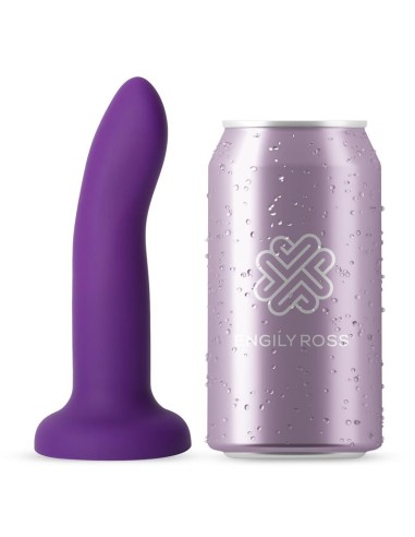 Dildo que Cambia de Color Púrpura a Rosa Talla S Silicona Líquida 14 cm