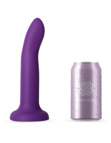 Dildo que Cambia de Color Púpura a Rosa Talla L Silicona Líquida 21 cm