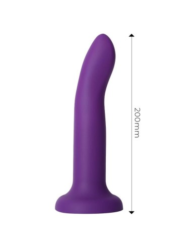 Dildo que Cambia de Color Púpura a Rosa Talla L Silicona Líquida 21 cm