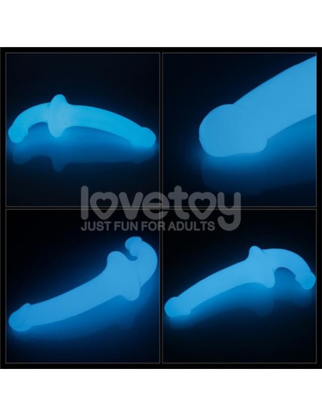 Dildo doble Lumino Play Luz Azul 10.5