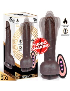 Severo Dildo Realista Turbo Shaking Thrusting, Rotación 360º Control Remoto Efecto Calor