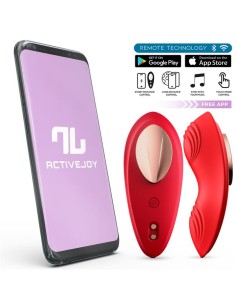Silicone Vibrador de Braguita con APP Silicona Doble Capa Rojo