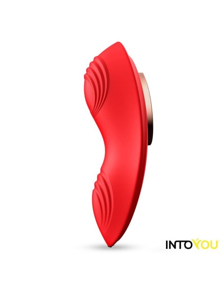 Silicone Vibrador de Braguita con APP Silicona Doble Capa Rojo