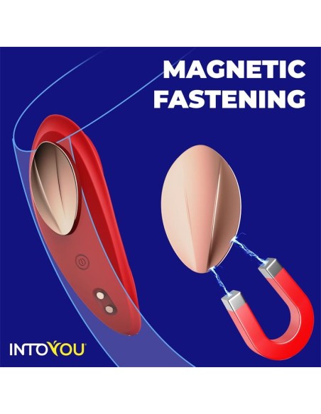 Silicone Vibrador de Braguita con APP Silicona Doble Capa Rojo