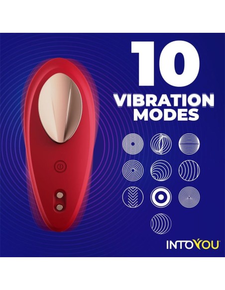Silicone Vibrador de Braguita con APP Silicona Doble Capa Rojo