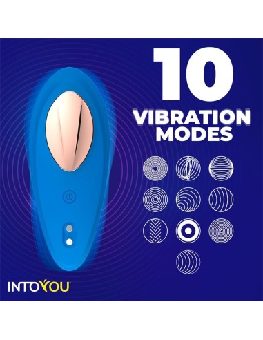 Silicone Vibrador de Braguita con APP Silicona Silicona Doble Capa Azul