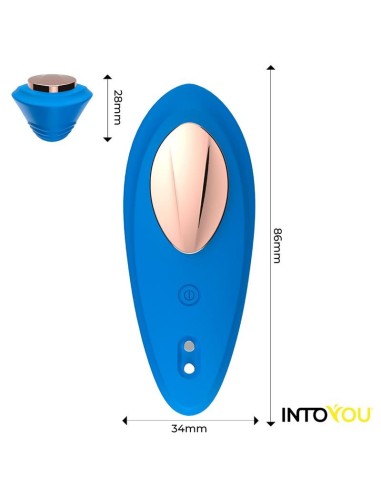 Silicone Vibrador de Braguita con APP Silicona Silicona Doble Capa Azul