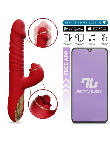 Ascen Vibrador con Thrusting y Waving y APP USB Magnético