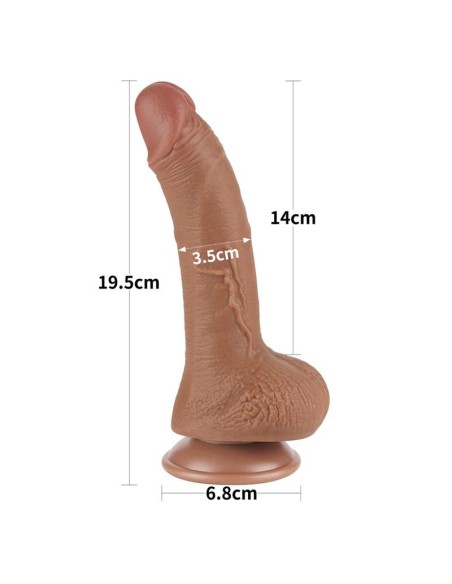 Dildo Sliding Skin 7.5 Marrón