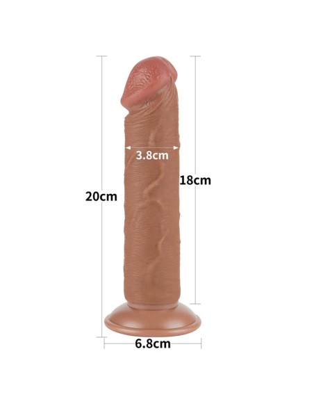 Dildo Sliding Skin 8 Marrón