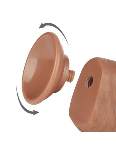 Dildo Sliding Skin 8 Marrón