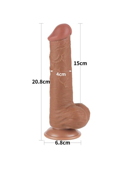 Dildo Sliding Skin 8 Marrón