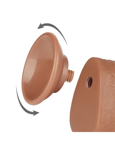 Dildo Sliding Skin 9.5 Marrón