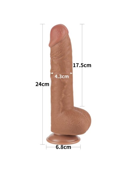Dildo Sliding Skin 9.5 Marrón