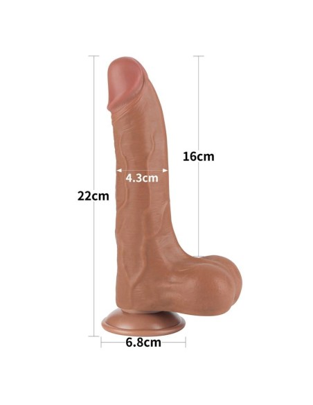 Dildo Sliding Skin 8.5 Marrón