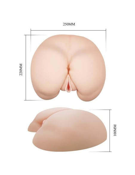 Masturbador Realista Vagina y Ano Efecto Calor