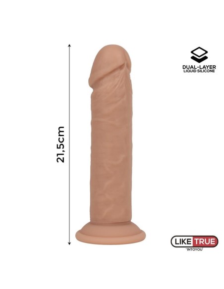 Dildo Realista Silicona Líquida Dual Layer 8.5