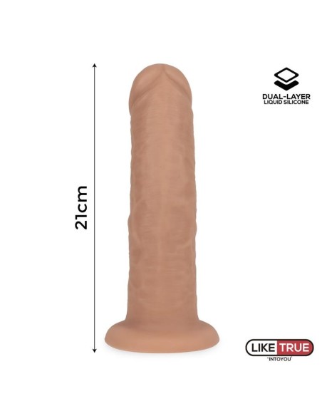 Dildo Realista Silicona Líquida Dual Layer 8.25