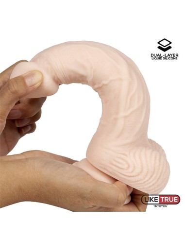Dildo Realista Silicona Líquida Dual Layer 8.25 Blanco