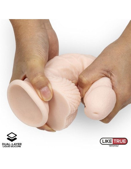 Dildo Realista Silicona Líquida Dual Layer 8.25 Blanco